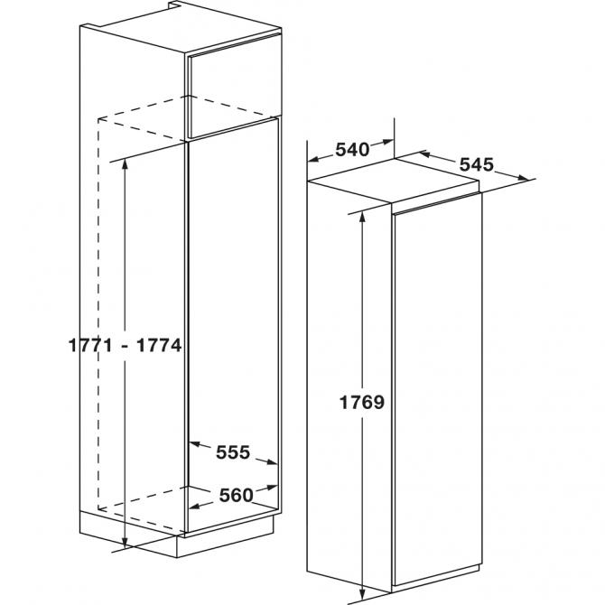 BUILTIN FREEZER Fulgor Milano